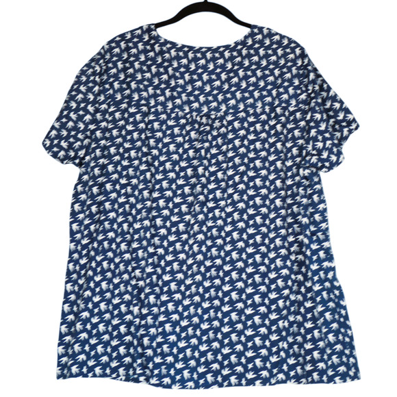 Gorgeous Birds Blouse Womens Size 16 Blue Oversized Lightweight Animals Boho - Picture 8 of 9